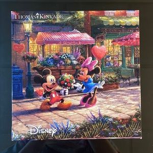 Disney Thomas Kinkade 750 Piece Puzzle Mickey Minnie Mouse Donald Daisy Duck